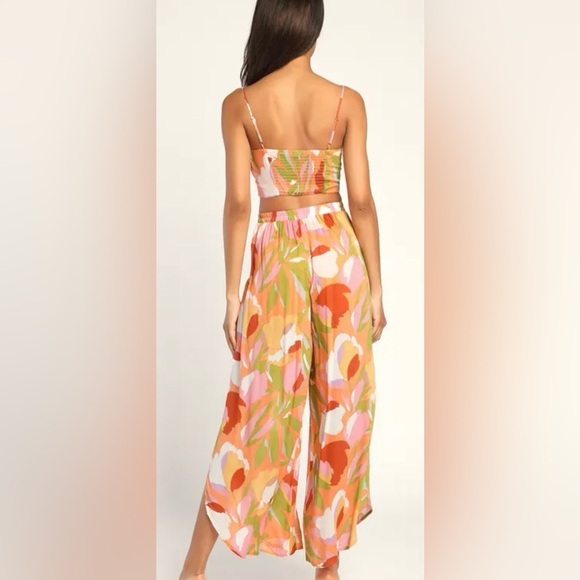 Lulu’s Bright Bliss Abstract Floral Two-Piece Set – Size L NWT - Picture 2 of 14